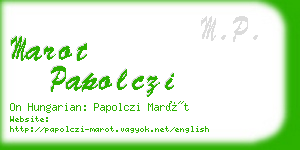 marot papolczi business card